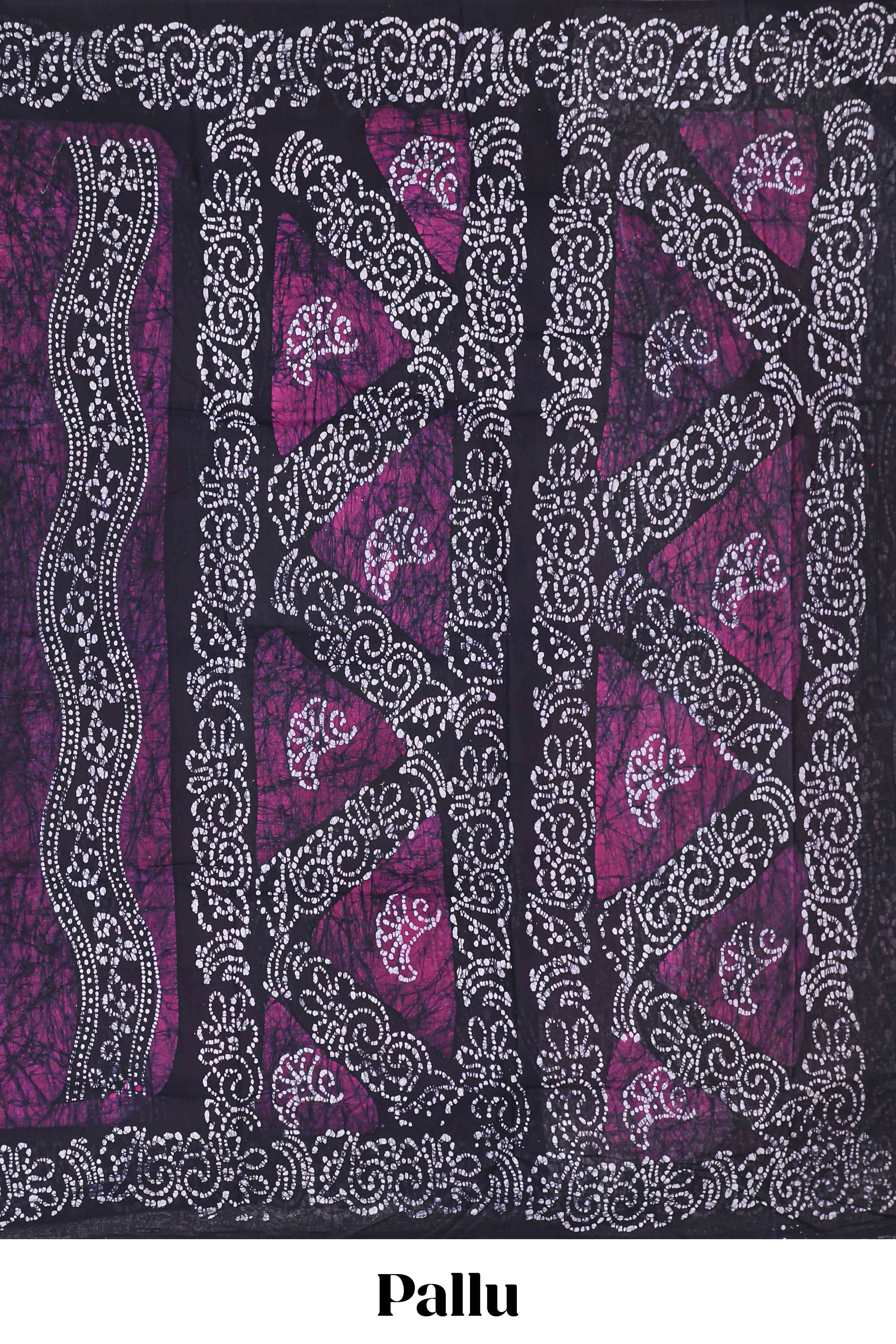  purple batik print saree 