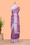 purple khadi cotton saree