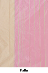 sandal and pink pallu