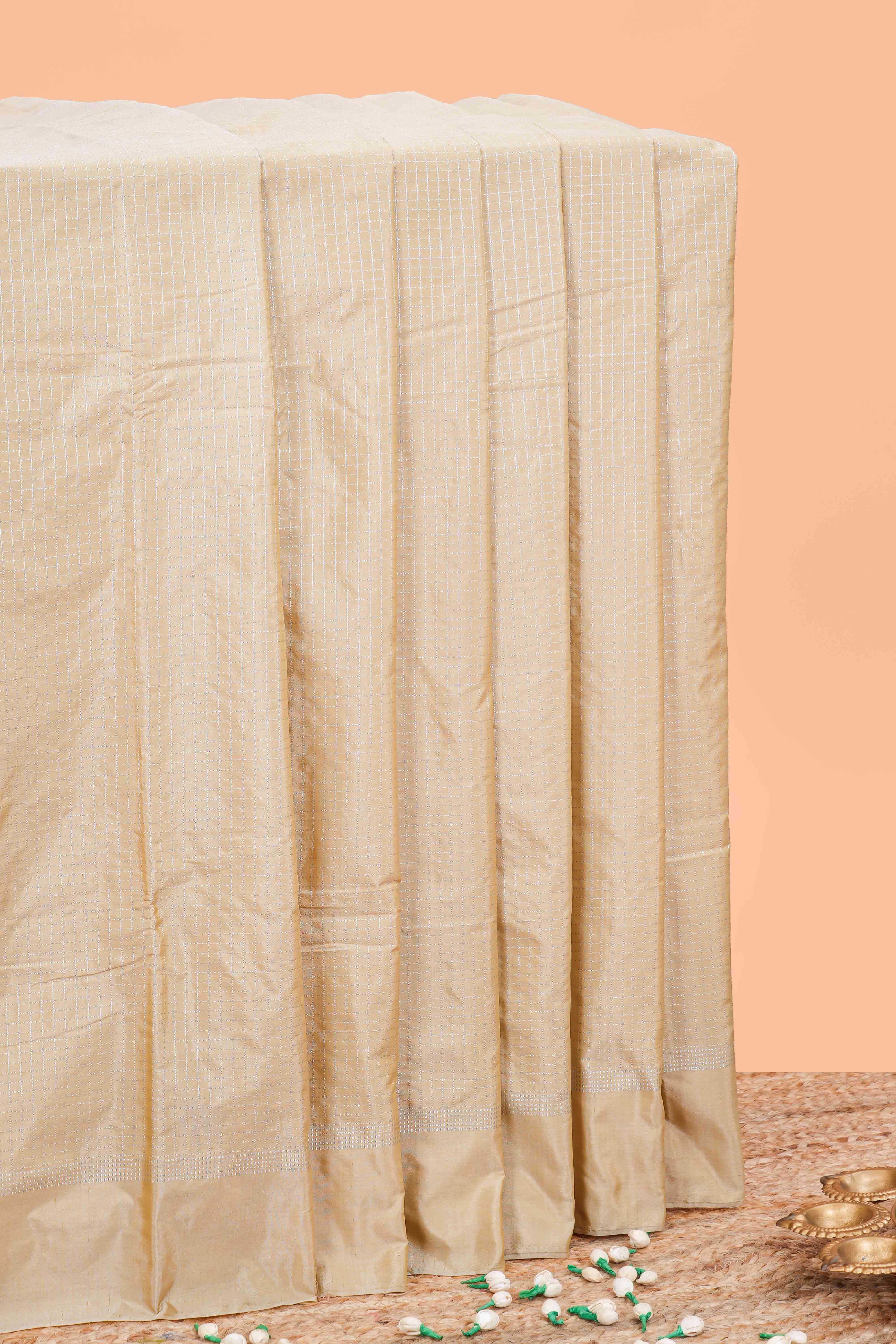 sandal color saree