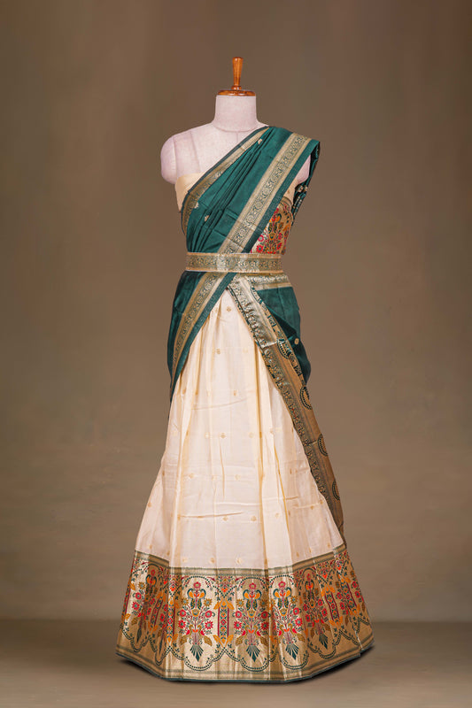 sandal colour half saree