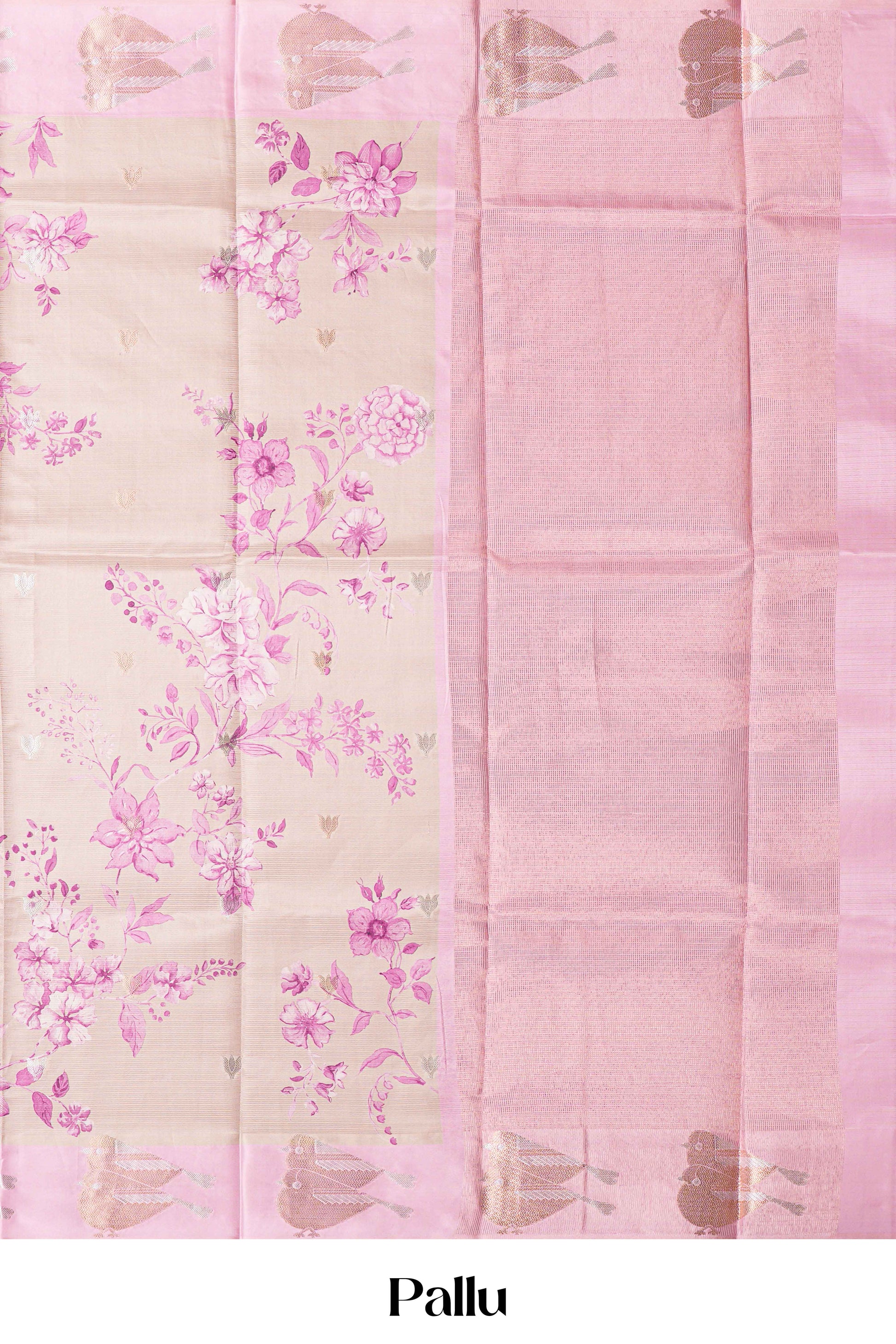 sandal saree with Light woven feel