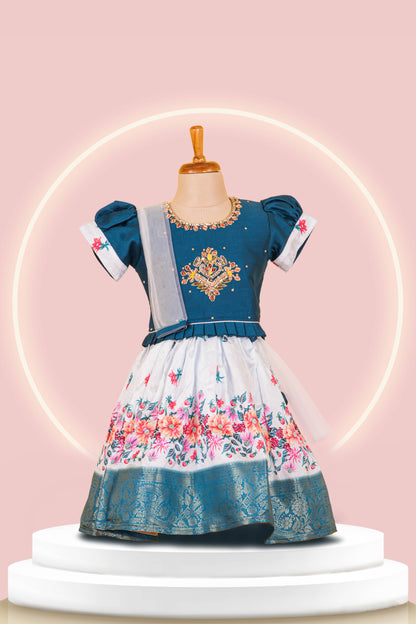 sefloral print lehenga skirt