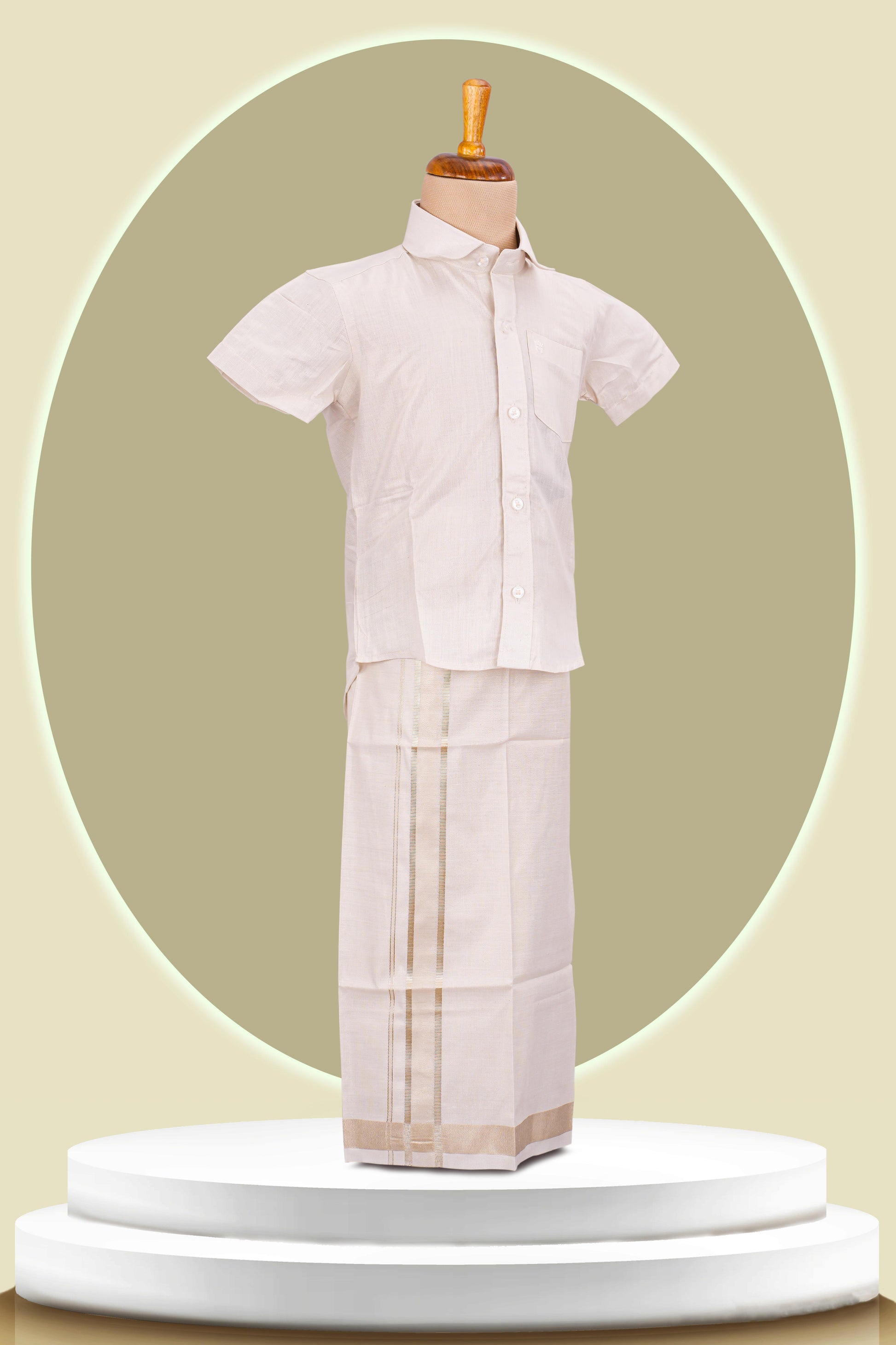 silver fancy dhoti