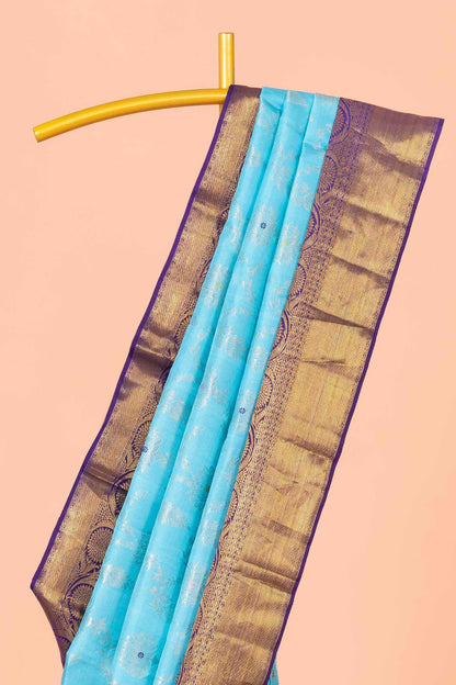 sky Blue silk saree