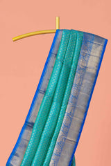 teal Green silk saree