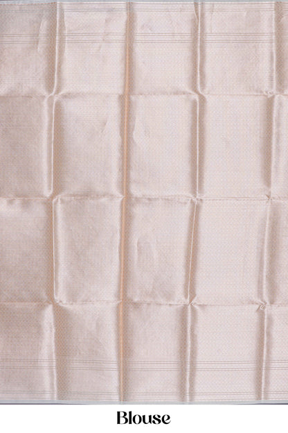 tissue kota with beige blouse 