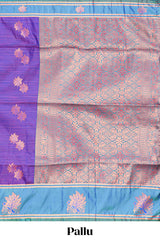  violet Grand zari pallu 