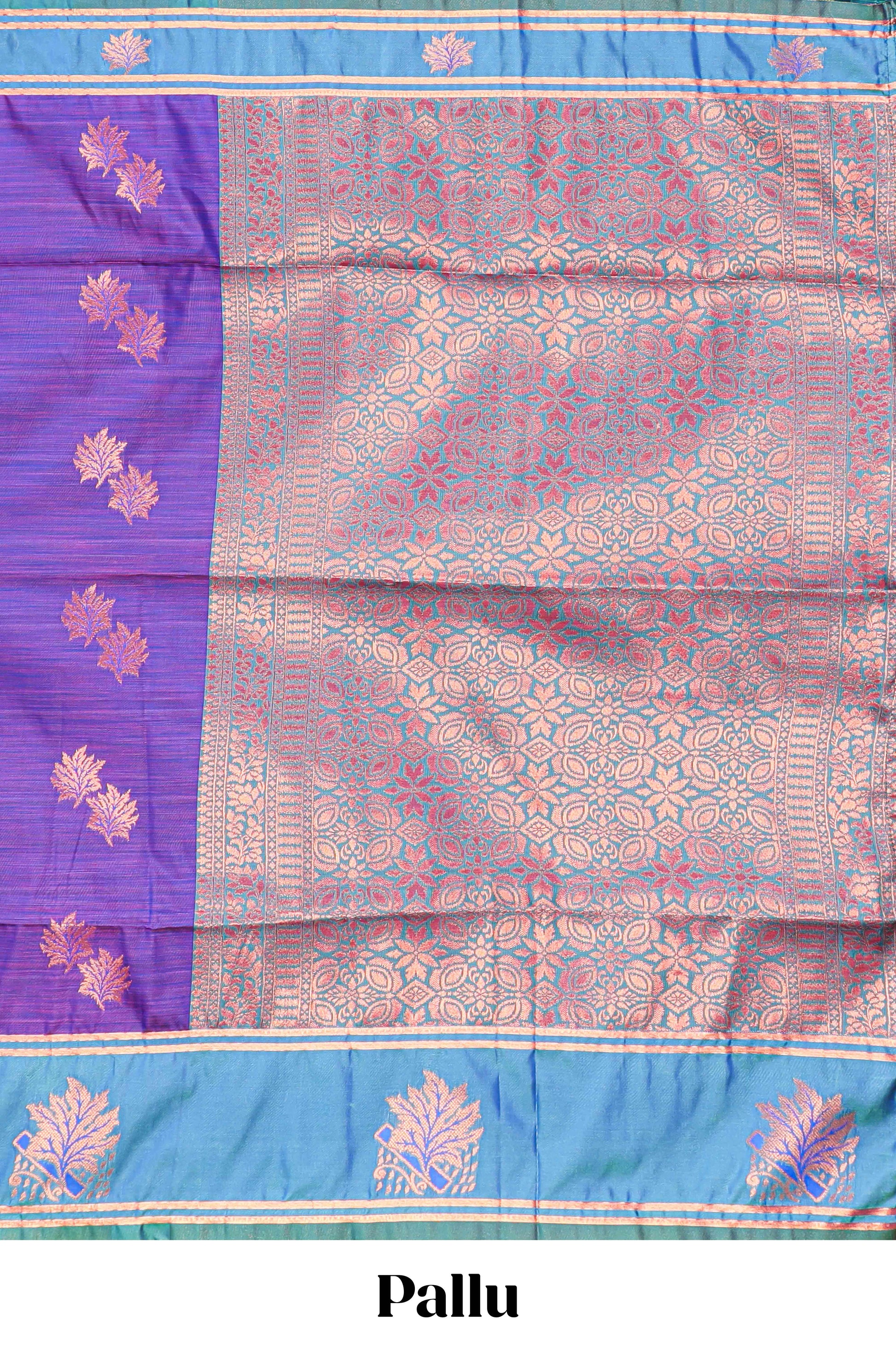  violet Grand zari pallu 