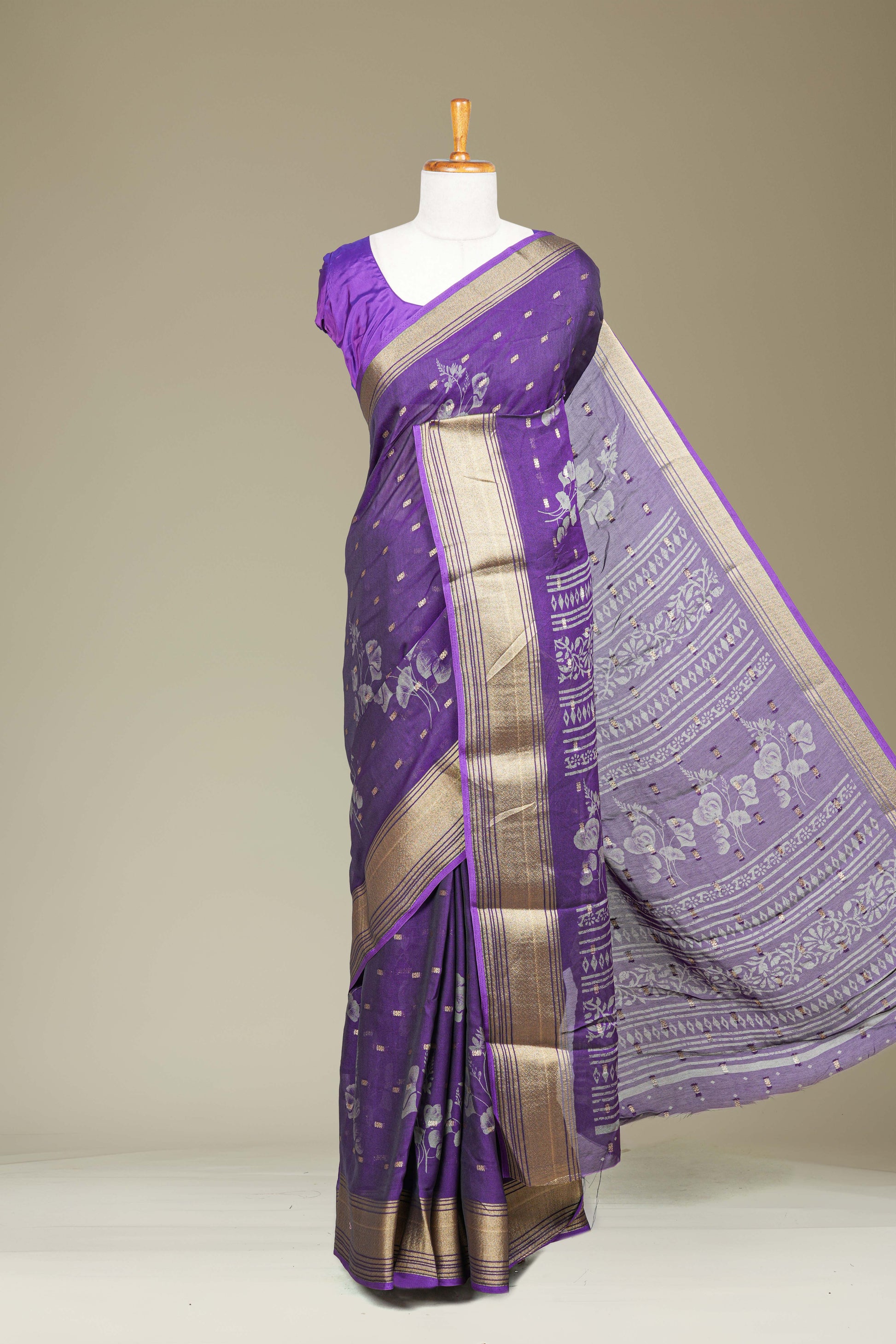 violet mysore silk saree
