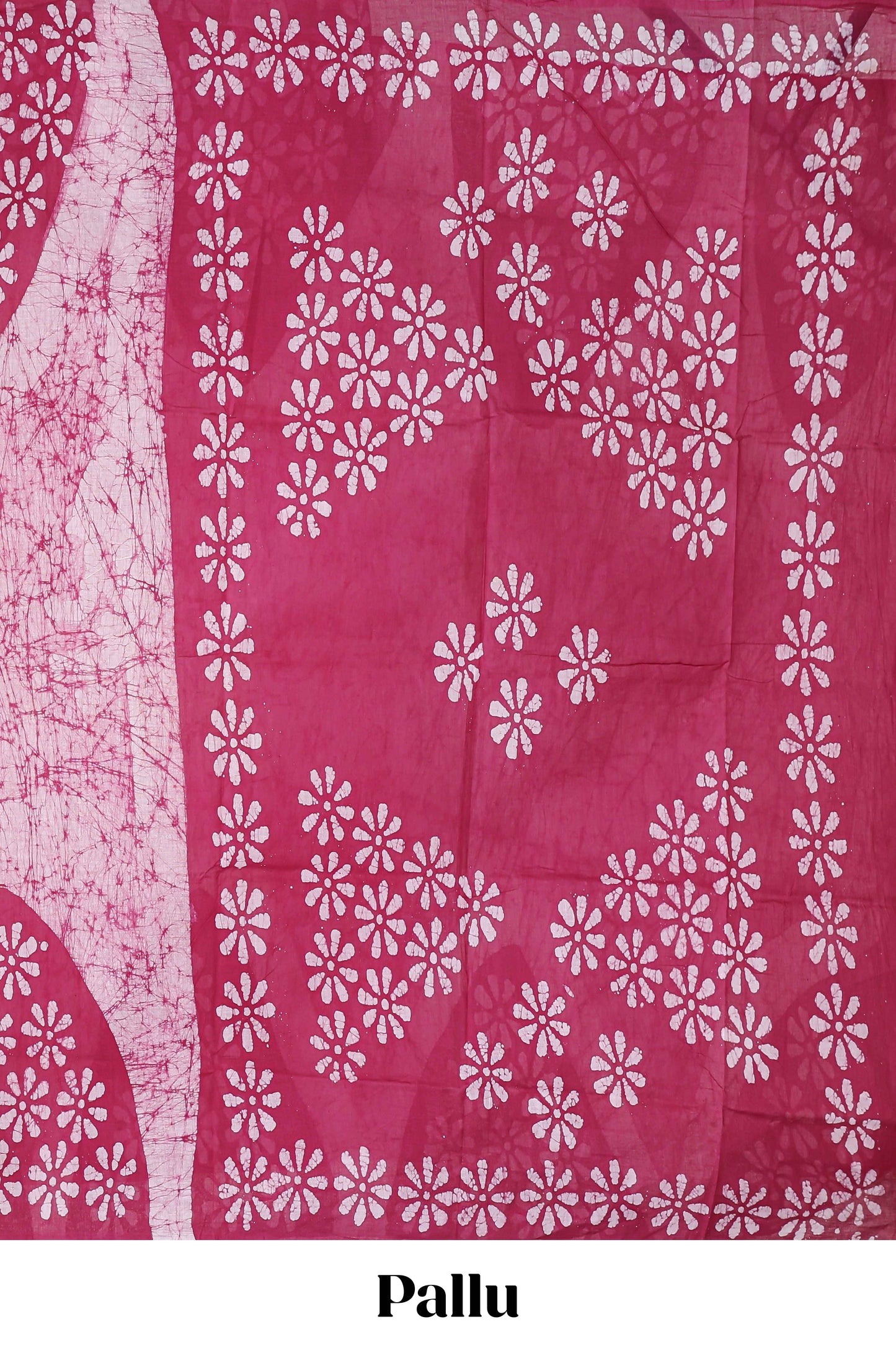 white floral design saree