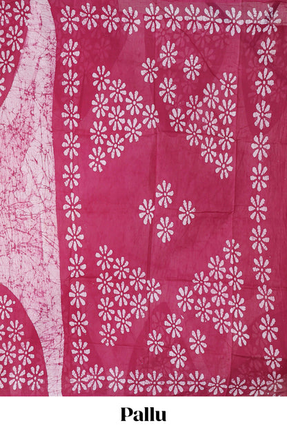white floral design saree
